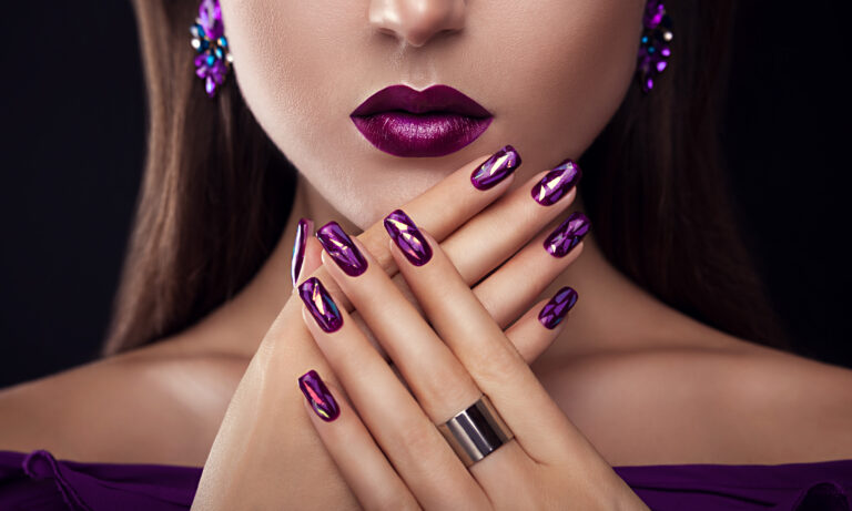 beautiful woman with perfect make up manicure wearing jewellery 768x461