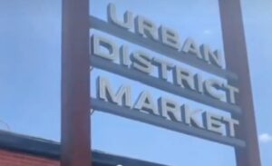 Urban District Market Sign