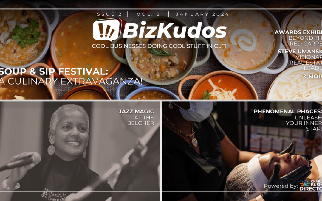 Blog Banner featuring images of Jazz Magic Phenomenal Phaces, Awards exhibit, Steve Umansky, & SOUP & SIP FESTIVAL.