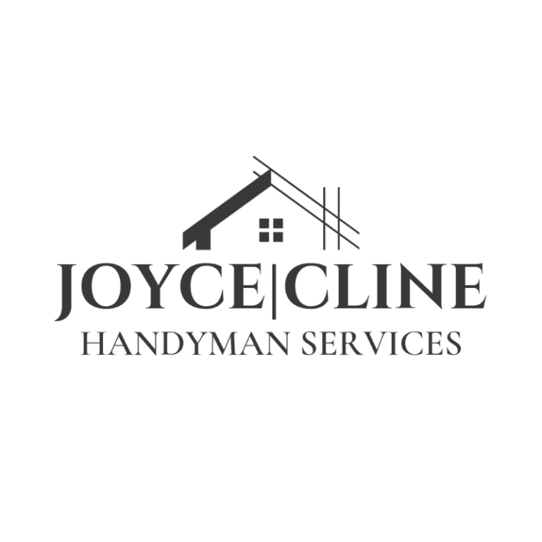 black white joyce cline handyman services logo charlotte nc 768x768