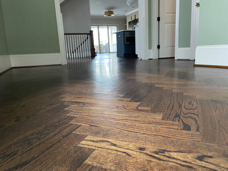 herringbone hardwood floor refinishing Charlotte NC 768x576
