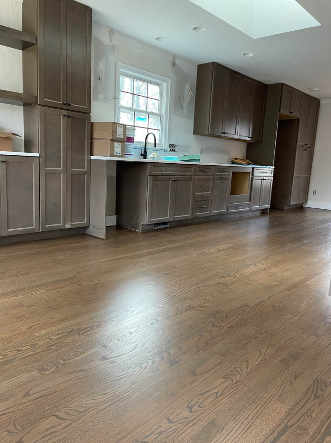 kitchen hardwood floor sanding and refinishing Charlotte