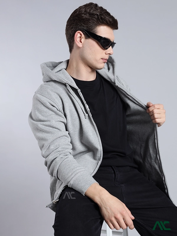stretchable grey hoodie